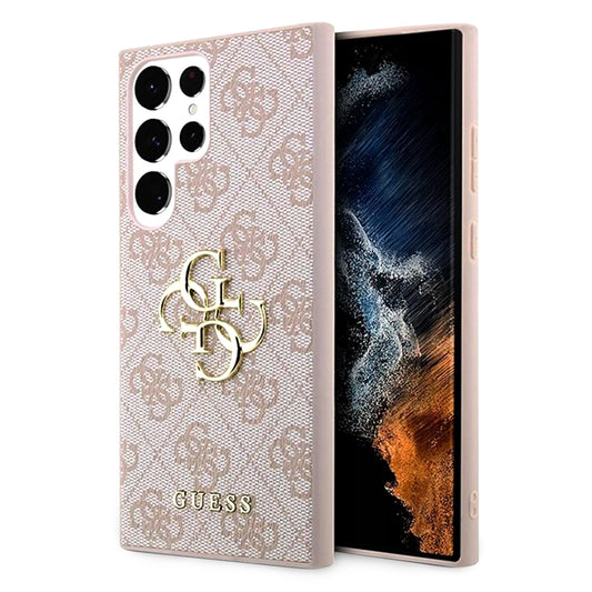 Ovitek za Samsung Galaxy S23 Ultra S918, Guess, 4G Big Logo, Roza