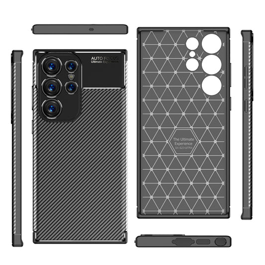 Ovitek za Samsung Galaxy S23 Ultra S918, Techsuit, CarbonFiber, Črn