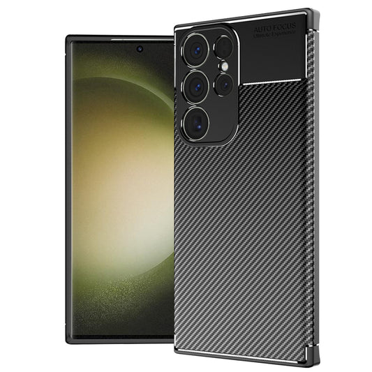 Ovitek za Samsung Galaxy S23 Ultra S918, Techsuit, CarbonFiber, Črn