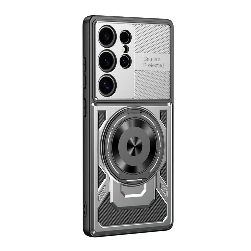 Ovitek za Samsung Galaxy S23 Ultra S918, Techsuit, RuggedCam, Siva