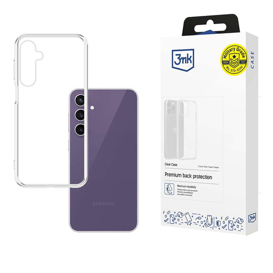 Ovitek za Samsung Galaxy S24 FE S721, 3MK, Jasno, Prosojno