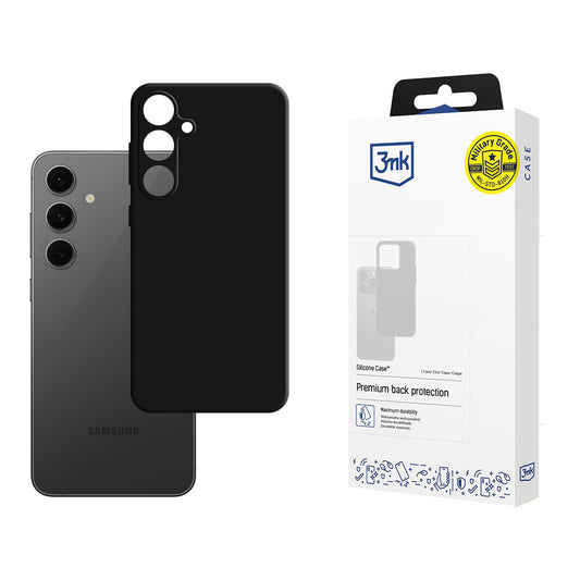 Ovitek za Samsung Galaxy S24 FE S721, 3MK, silikonski, črn