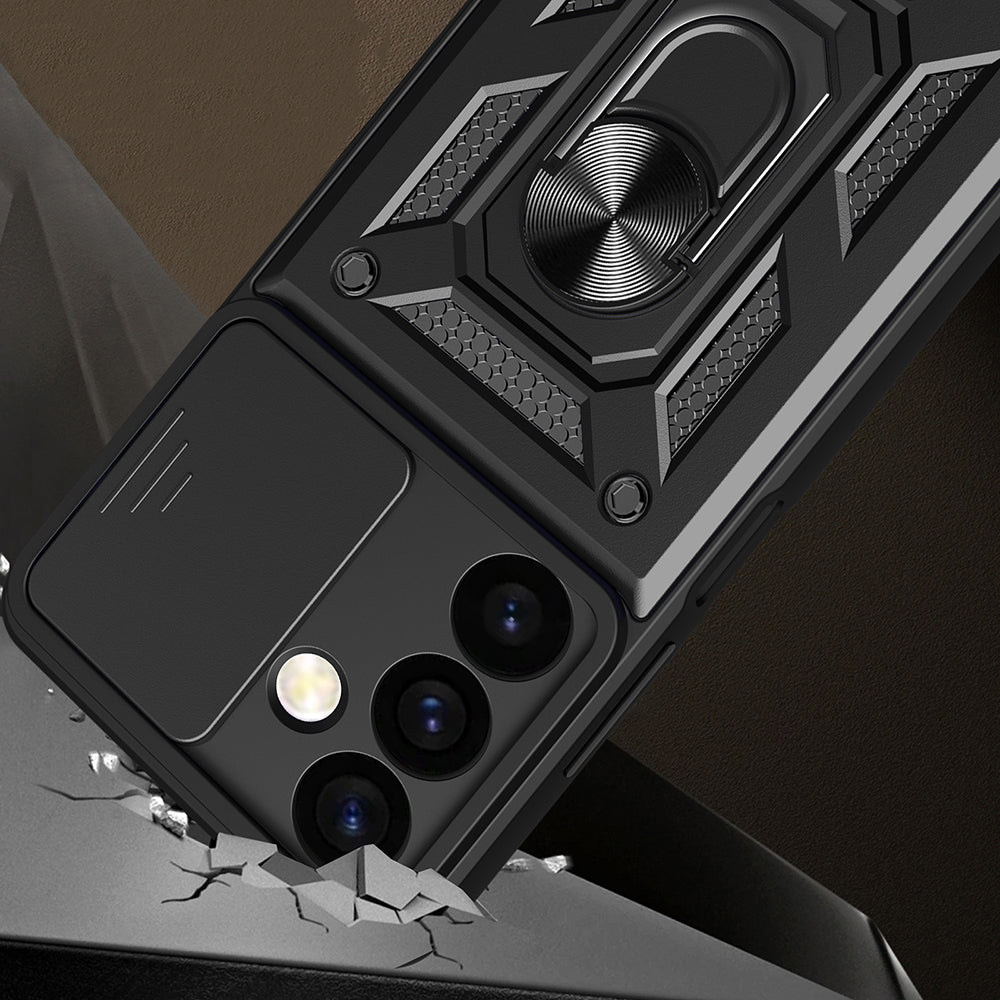 Ovitek za Samsung Galaxy S24 FE S721, Techsuit, CamShield, Črn