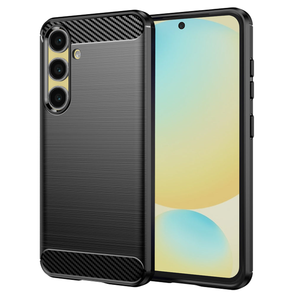 Ovitek za Samsung Galaxy S24 FE S721, Techsuit, Karbon, Črn