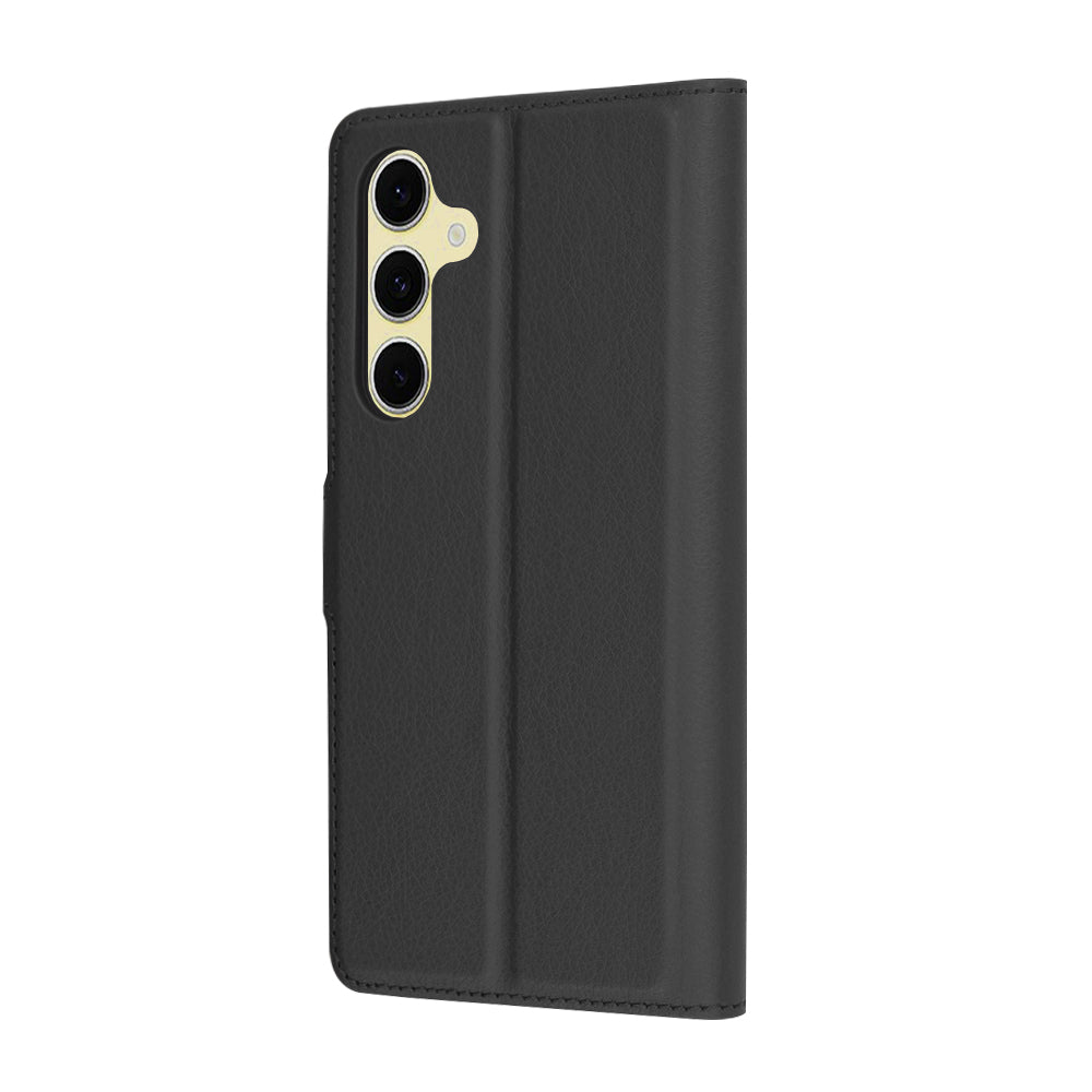 Ovitek za Samsung Galaxy S24 FE S721, Techsuit, usnjen folio, črn