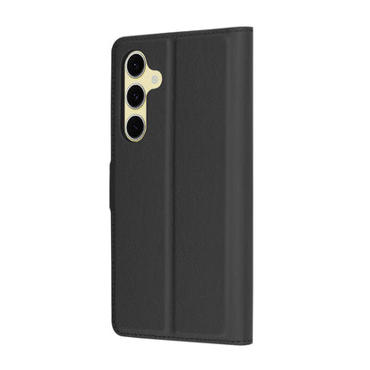 Ovitek za Samsung Galaxy S24 FE S721, Techsuit, usnjen folio, črn