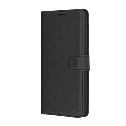 Ovitek za Samsung Galaxy S24 FE S721, Techsuit, usnjen folio, črn