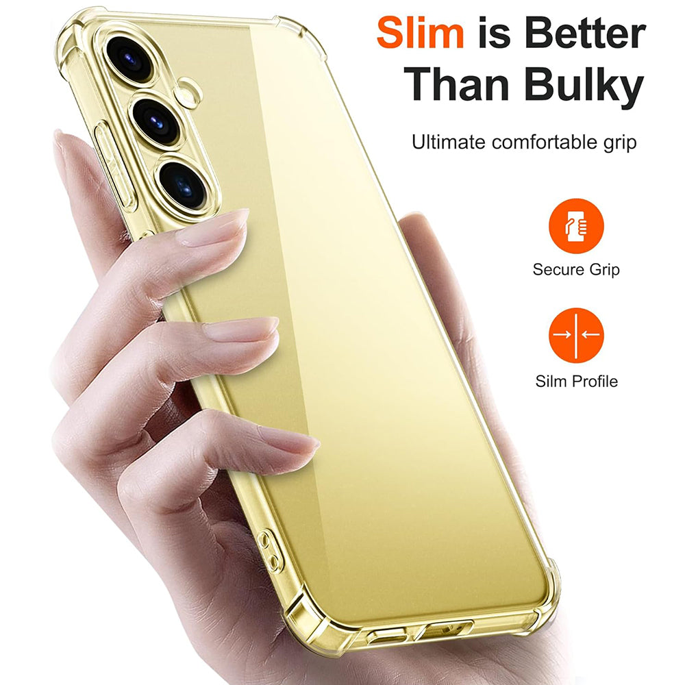 Case for Samsung Galaxy S24 FE S721, Techsuit, Shockproof Clear, Transparent
