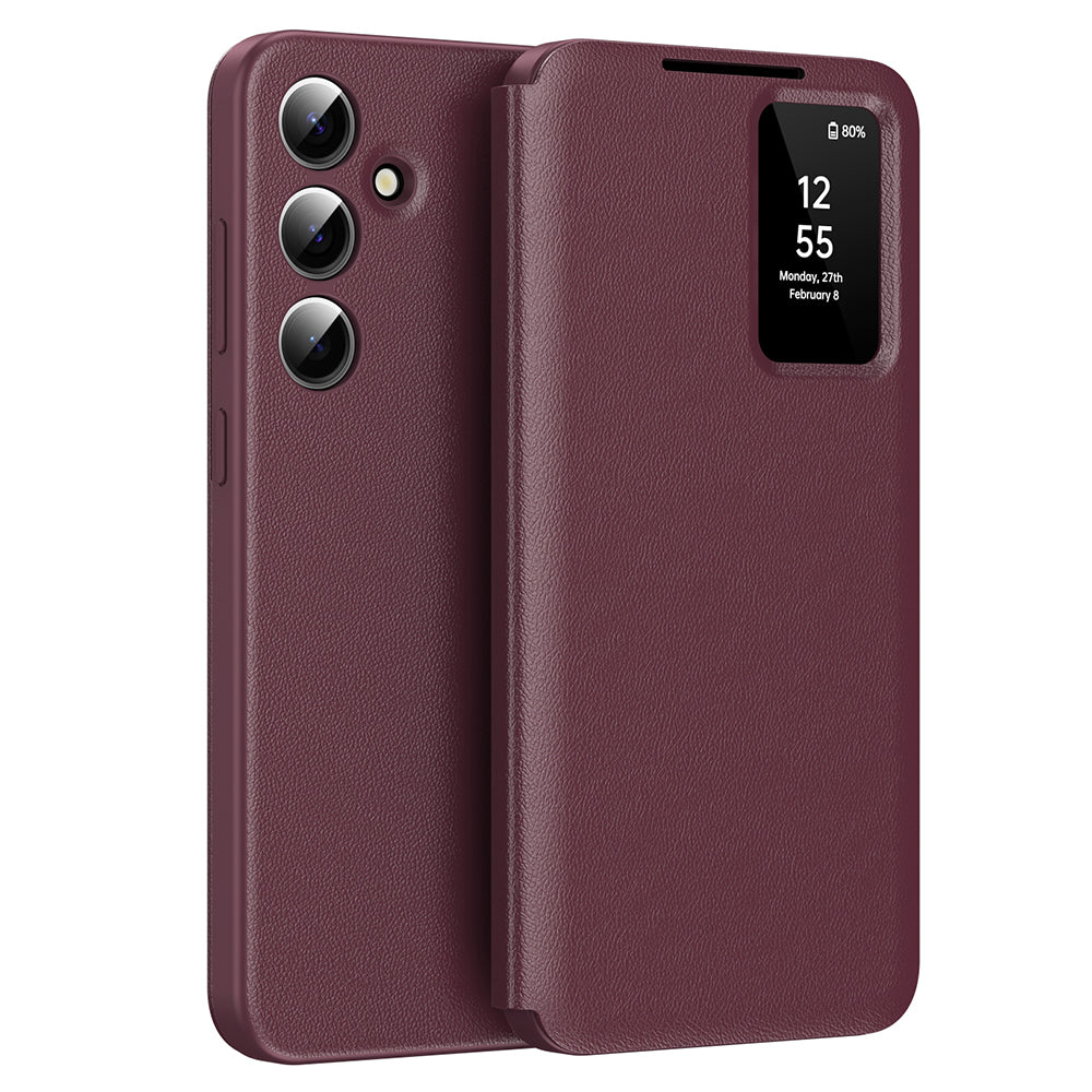 Ovitek za Samsung Galaxy S24 FE S721, Techsuit, SmartView, Rdeč