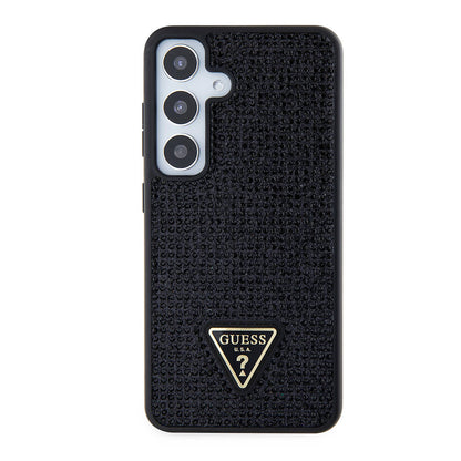 Ovitek za Samsung Galaxy S24+ S926, Guess, Rhinestone Triangle Logo, črn