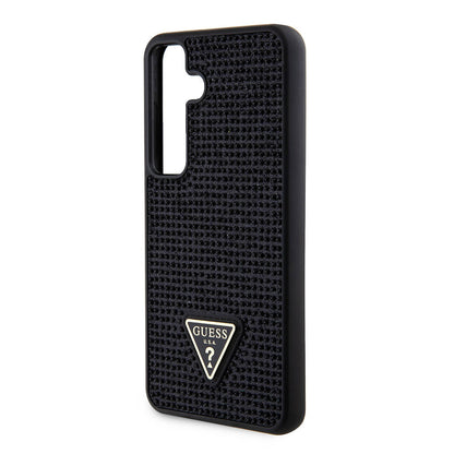 Ovitek za Samsung Galaxy S24+ S926, Guess, Rhinestone Triangle Logo, črn