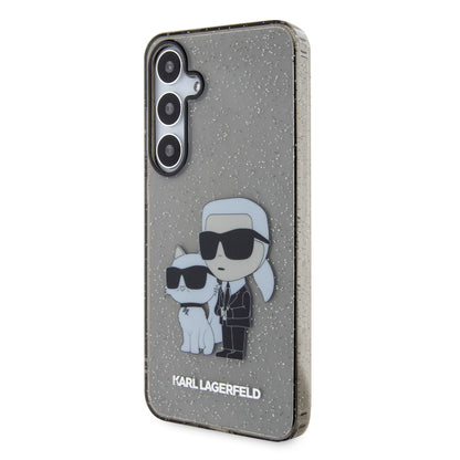 Ovitek za Samsung Galaxy S24+ S926, Karl Lagerfeld, Glitter Karl & Choupette, Modra