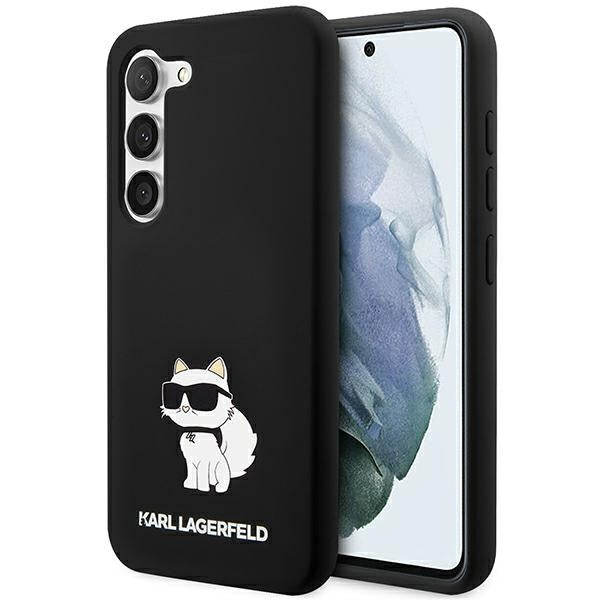 Ovitek za Samsung Galaxy S24+ S926, Karl Lagerfeld, Silicone Choupette, črn