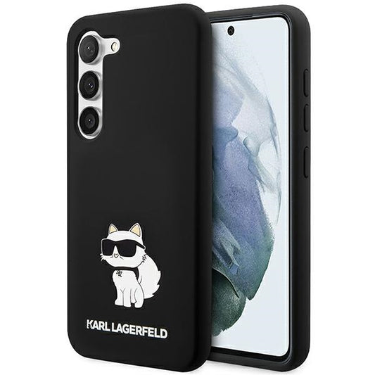 Case for Samsung Galaxy S24+ S926, Karl Lagerfeld, Silicone Choupette, Black
