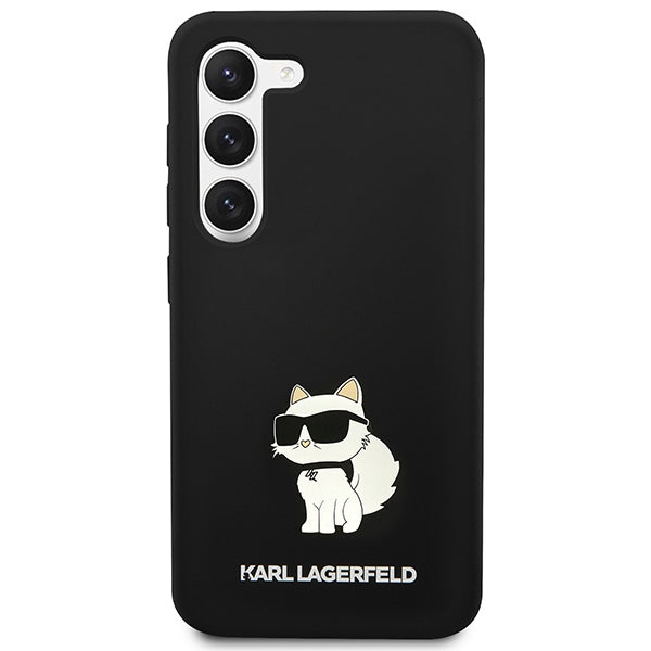 Ovitek za Samsung Galaxy S24+ S926, Karl Lagerfeld, Silicone Choupette, črn