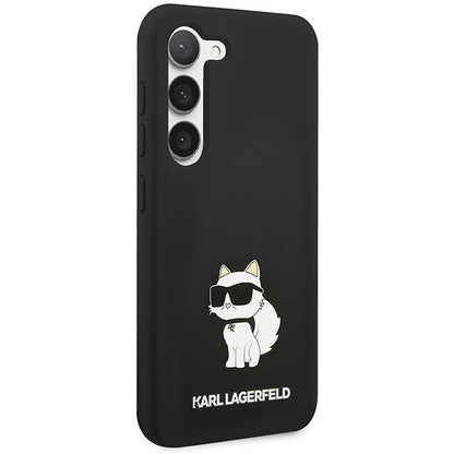 Ovitek za Samsung Galaxy S24+ S926, Karl Lagerfeld, Silicone Choupette, črn