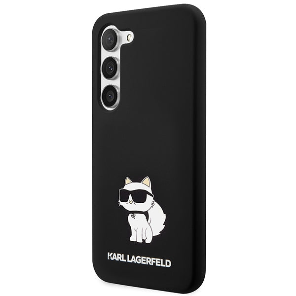 Ovitek za Samsung Galaxy S24+ S926, Karl Lagerfeld, Silicone Choupette, črn