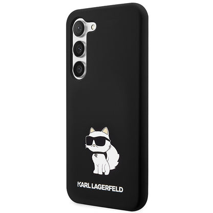 Ovitek za Samsung Galaxy S24+ S926, Karl Lagerfeld, Silicone Choupette, črn