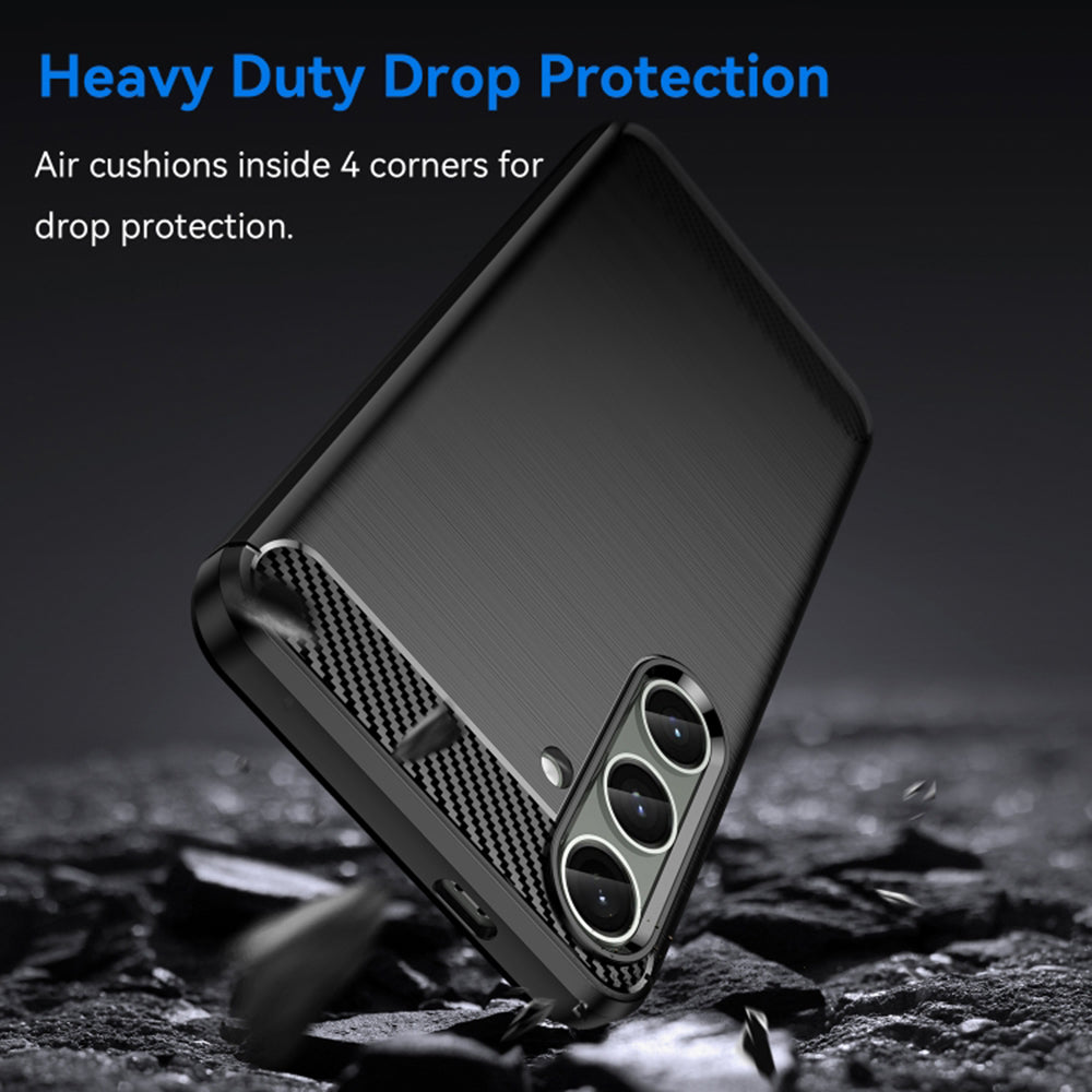 Ovitek za Samsung Galaxy S24+ S926, Techsuit, Karbon, Črn