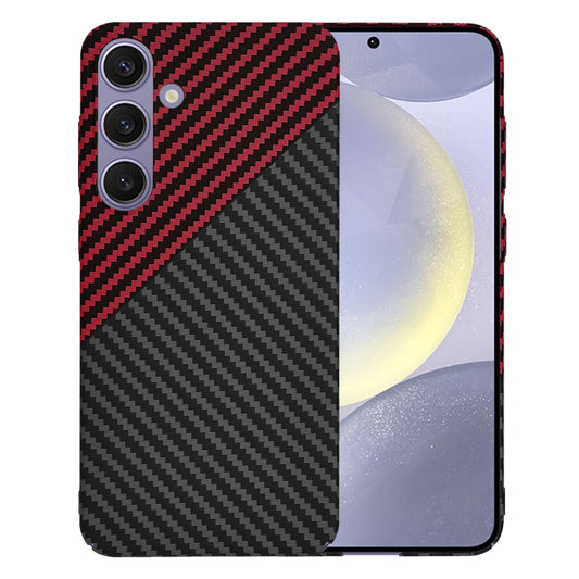 Ovitek za Samsung Galaxy S24+ S926, Techsuit, Carbonite FiberShell, Črno Rdeč