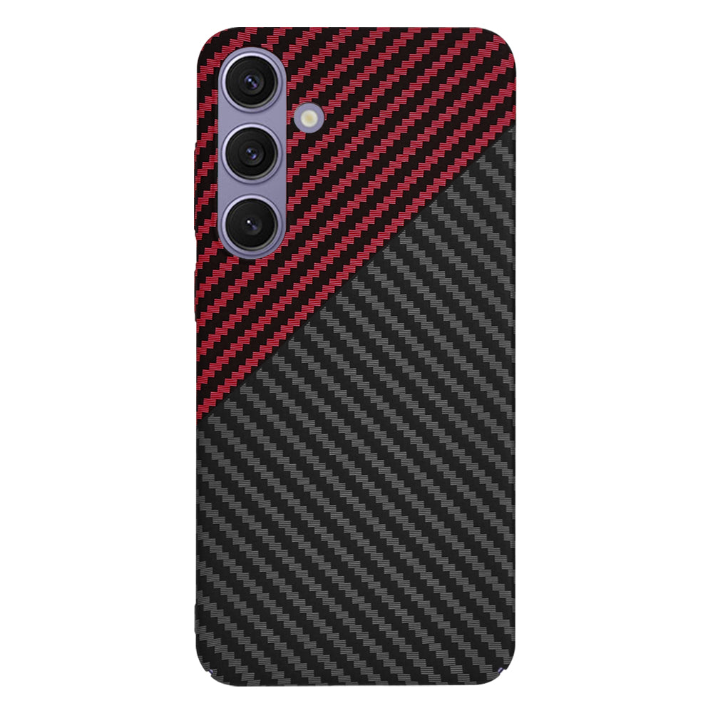Ovitek za Samsung Galaxy S24+ S926, Techsuit, Carbonite FiberShell, Črno Rdeč