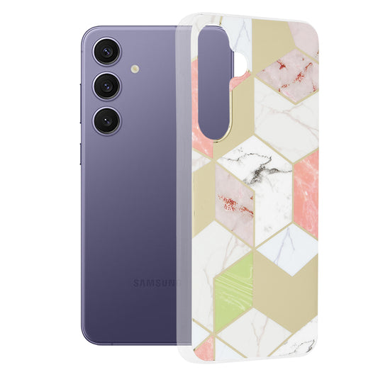 Ovitek za Samsung Galaxy S24+ S926, Techsuit, Marble, Vijoličen