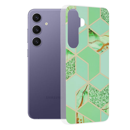 Ovitek za Samsung Galaxy S24+ S926, Techsuit, Marble, Zelen
