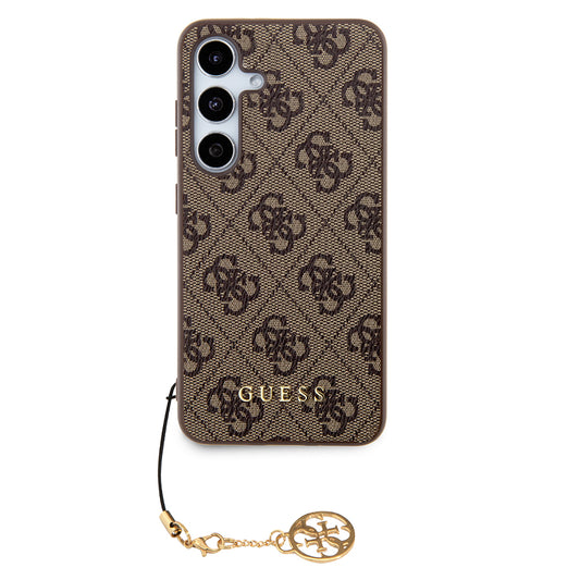 Ovitek za Samsung Galaxy S24 S921, Guess, 4G Charm, rjava