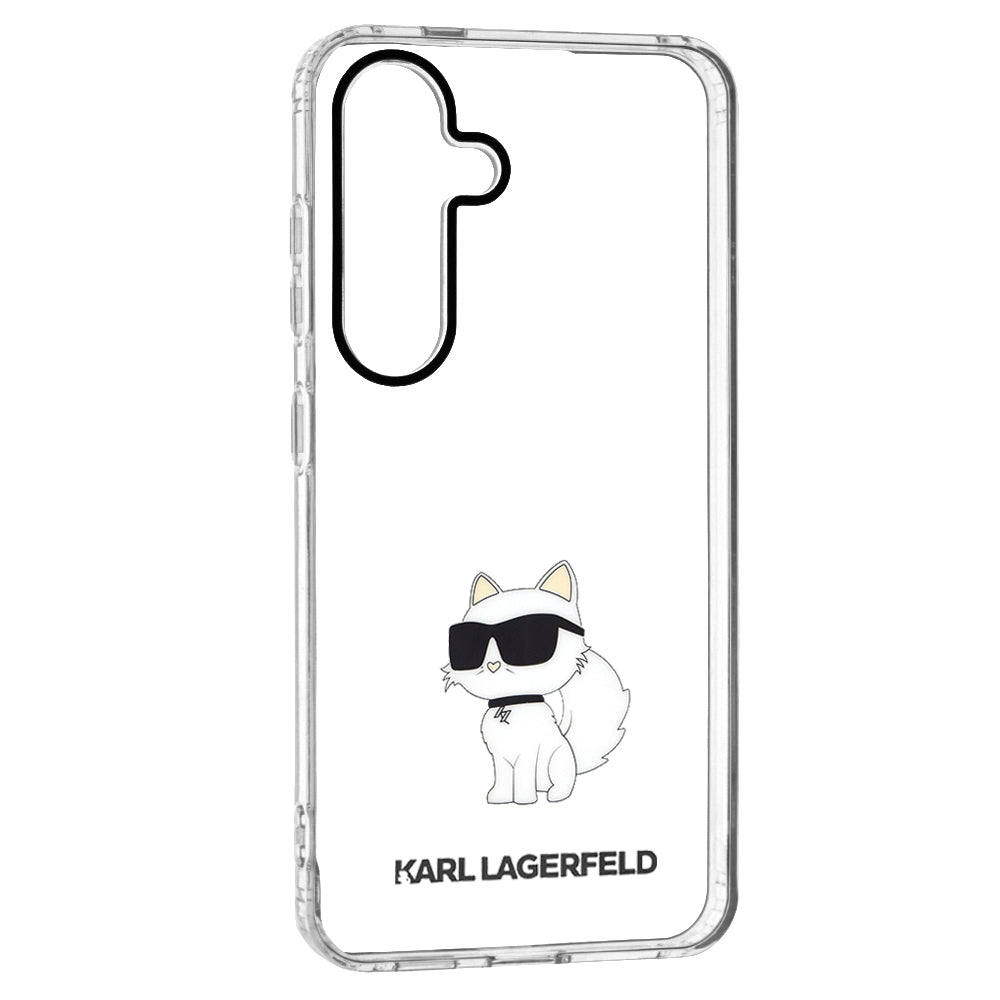 Ovitek za Samsung Galaxy S24 S921, Karl Lagerfeld, IML Luxury Choupette, Prozoren
