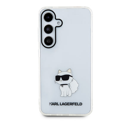 Ovitek za Samsung Galaxy S24 S921, Karl Lagerfeld, IML Luxury Choupette, Prozoren