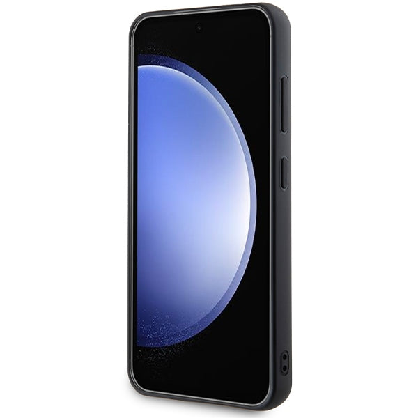 Ovitek za Samsung Galaxy S24 S921, Karl Lagerfeld, Rhinestone Metal Plate, Črna