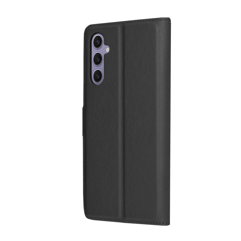 Ovitek za Samsung Galaxy S24 S921, Techsuit, usnjeni folio, črn