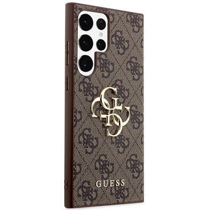 Ovitek za Samsung Galaxy S24 Ultra S928, Guess, 4G Big Logo, rjava