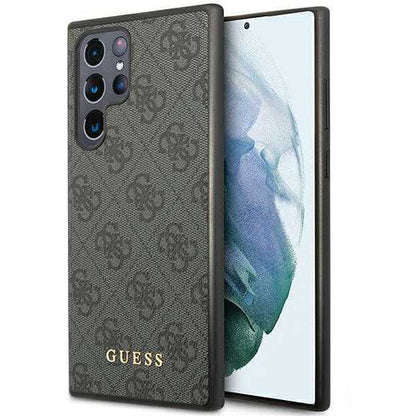 Ovitek za Samsung Galaxy S24 Ultra S928, Guess, 4G Metal Gold Logo, črn