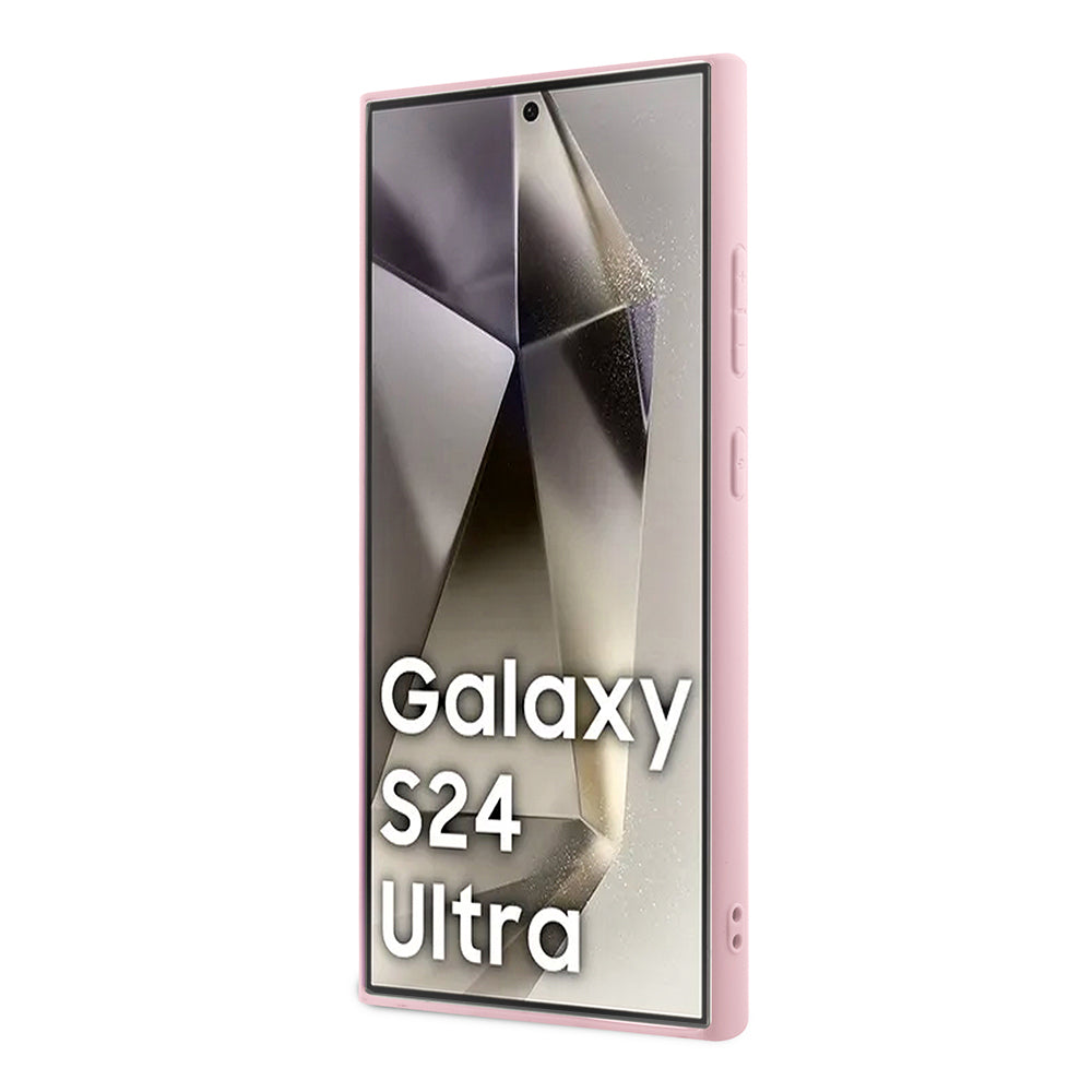 Ovitek za Samsung Galaxy S24 Ultra S928, Guess, Glitter Script, Roza
