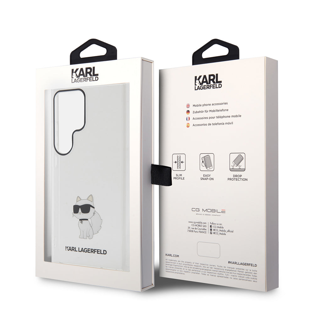 Ovitek za Samsung Galaxy S24 Ultra S928, Karl Lagerfeld, IML Luxury Choupette, Prozoren