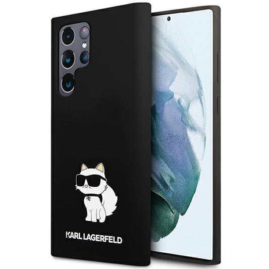 Ovitek za Samsung Galaxy S24 Ultra S928, Karl Lagerfeld, Silicone Choupette NFT, črn