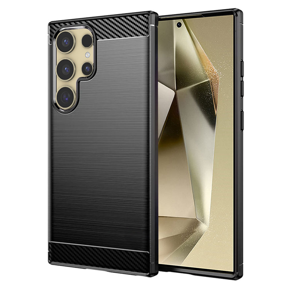 Ovitek za Samsung Galaxy S24 Ultra S928, Techsuit, Karbon, Črn