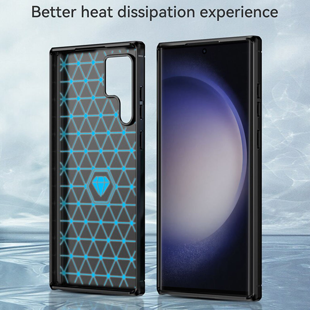 Ovitek za Samsung Galaxy S24 Ultra S928, Techsuit, Karbon, Črn