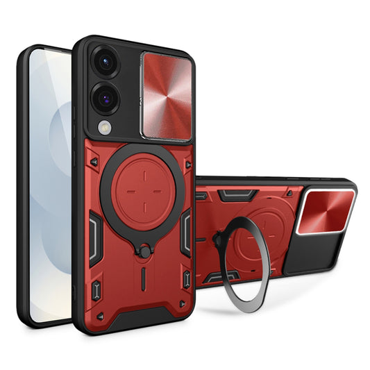 Ovitek za Samsung Galaxy S25 Edge S937, Techsuit, CamGuard Pro, Rdeč