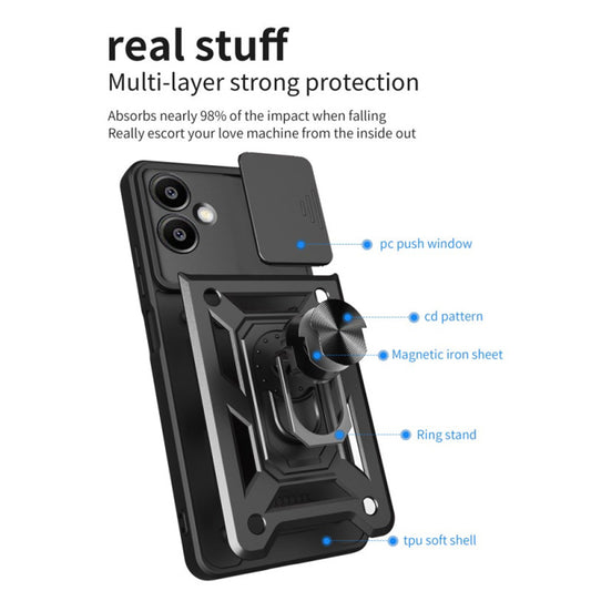 Ovitek za Samsung Galaxy S25 Edge S937, Techsuit, CamShield, Črn