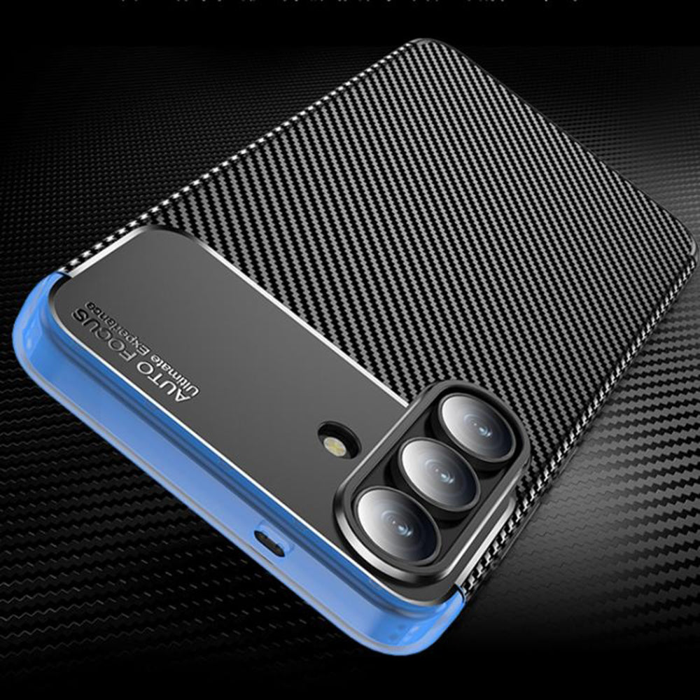 Ovitek za Samsung Galaxy S25 FE, Techsuit, CarbonFiber, Črn
