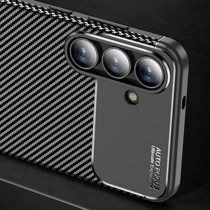 Ovitek za Samsung Galaxy S25 FE, Techsuit, CarbonFiber, Črn