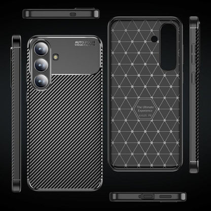 Ovitek za Samsung Galaxy S25 FE, Techsuit, CarbonFiber, Črn