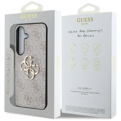 Ovitek za Samsung Galaxy S25+ S936, Guess, 4G Big Logo, Roza