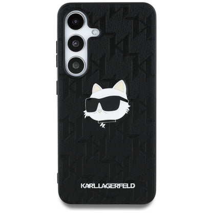 Ovitek za Samsung Galaxy S25+ S936, Karl Lagerfeld, Monogram Choupette's Head, črn