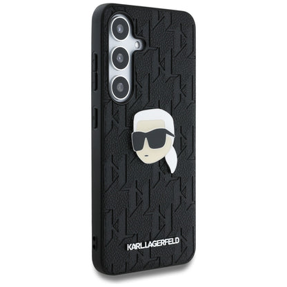 Ovitek za Samsung Galaxy S25+ S936, Karl Lagerfeld, Monogram Karl's Head, Črna