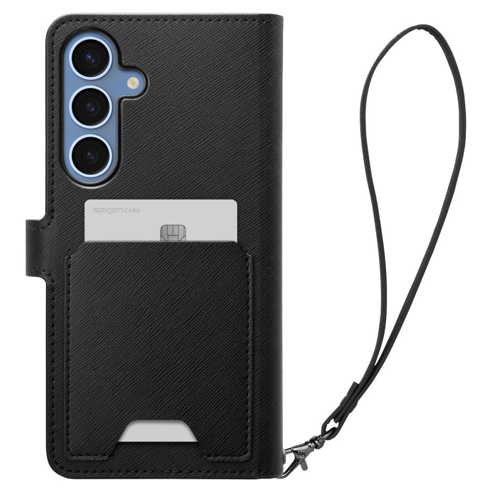 Ovitek za Samsung Galaxy S25+ S936, Spigen, Wallet S, Črn ACS09125