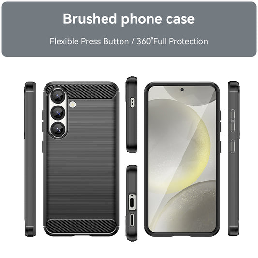 Ovitek za Samsung Galaxy S25+ S936, Techsuit, Karbon, Črn
