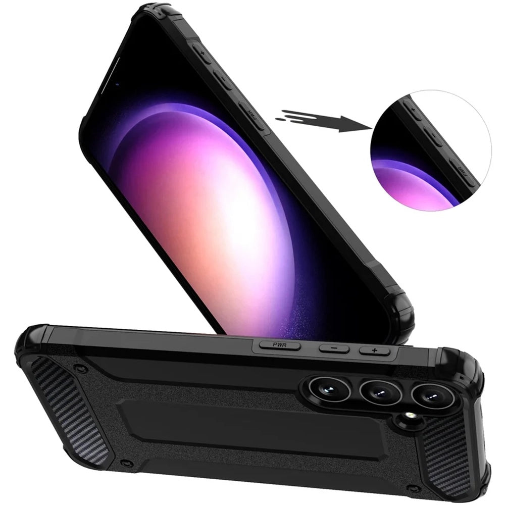 Case for Samsung Galaxy S25+ S936, Techsuit, Hybrid Armor, Black